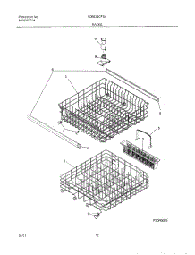 13 - Racks parts for Frigidaire Dishwasher FDB634CFS4 from AppliancePartsPros.com
