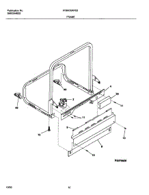 11 - Frame parts for Frigidaire Dishwasher FDB435RFS3 from AppliancePartsPros.com