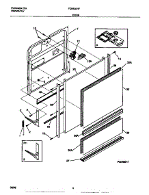 03 - Door parts for Frigidaire Dishwasher FDB635RFR0 from AppliancePartsPros.com
