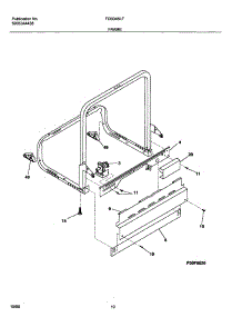 11 - Frame parts for Frigidaire Dishwasher FDB345LFS1 from AppliancePartsPros.com