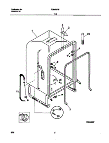 04 - Tub parts for Frigidaire Dishwasher FDB635RFS4 from AppliancePartsPros.com