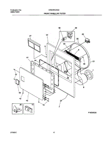 05 - Frnt Pnl,Door parts for Frigidaire Dryer CRGR442AS2 from AppliancePartsPros.com