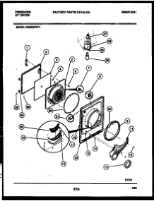 03 - Door Parts parts for Frigidaire Dryer DE8600PW1 from AppliancePartsPros.com