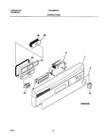 03 - Control Panel parts for Frigidaire Dishwasher FDB658RAC0 from AppliancePartsPros.com