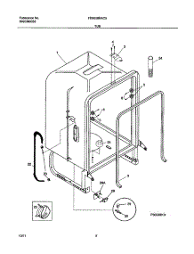 07 - Tub parts for Frigidaire Dishwasher FDB658RAC0 from AppliancePartsPros.com