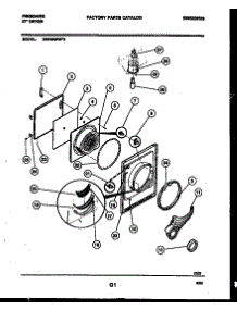 03 - Door Parts parts for Frigidaire Dryer DE6420RW2 from AppliancePartsPros.com