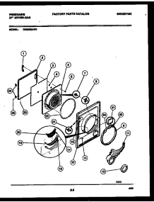 03 - Door Parts parts for Frigidaire Dryer DG6520AW1 from AppliancePartsPros.com