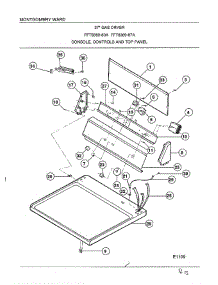 Console, Controls, Top Panel parts for Frigidaire Dryer 8389-80A from AppliancePartsPros.com