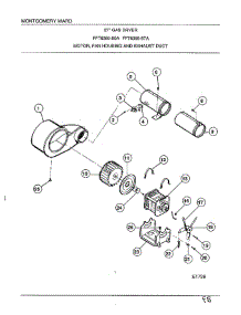 Motor, Fan Housing And Exhaust Duct parts for Frigidaire Dryer 8389-80A from AppliancePartsPros.com