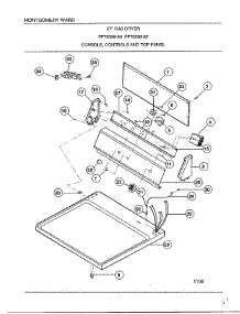 Console, Controls And Top Panel parts for Frigidaire Dryer 8599-80 from AppliancePartsPros.com