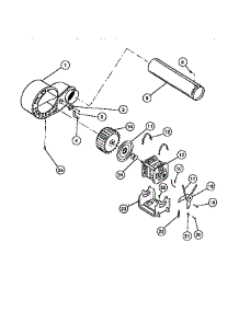 05 - Motor, Fan Housing, Exhaust Duct parts for Frigidaire Dryer DG8800PW0 from AppliancePartsPros.com