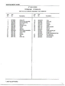 Gas Valve / Burner Assembly And Sensor Page 2 parts for Frigidaire Dryer 8589-80D from AppliancePartsPros.com