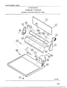 Console / Controls And Top Panel parts for Frigidaire Dryer 8308-80E from AppliancePartsPros.com