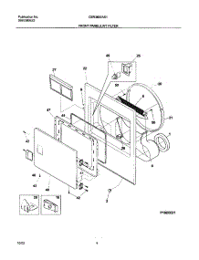 05 - Front Panel / Lint Filter parts for Frigidaire Dryer CER3600AS1 from AppliancePartsPros.com