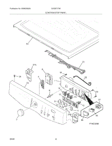 07 - Controls / Top Panel parts for Frigidaire Dryer CAQE7073KW0 from AppliancePartsPros.com