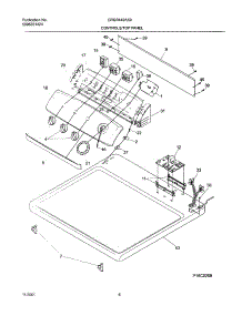 07 - Control Panel parts for Frigidaire Dryer CRGR442AS0 from AppliancePartsPros.com