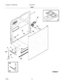 05 - Door parts for Frigidaire Dishwasher GLD2440REB1 from AppliancePartsPros.com
