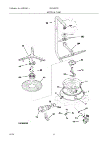 09 - Motor & Pump parts for Frigidaire Dishwasher GLD3450RDB0 from AppliancePartsPros.com