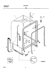 07 - Tub parts for Frigidaire Dishwasher GLD2350RCS0 from AppliancePartsPros.com