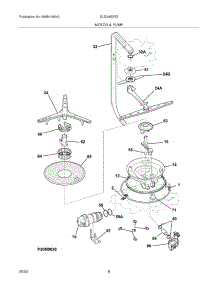 09 - Motor & Pump parts for Frigidaire Dishwasher GLD2450RDQ0 from AppliancePartsPros.com