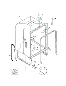 Tub parts for Frigidaire Dishwasher GLD958JT0 from AppliancePartsPros.com