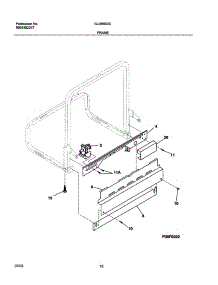 11 - Frame parts for Frigidaire Dishwasher GLDB953CB0 from AppliancePartsPros.com