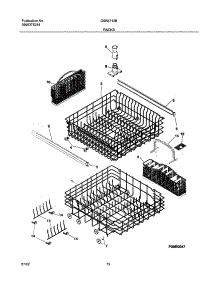 13 - Racks parts for Frigidaire Dishwasher GSB5712BC0 from AppliancePartsPros.com
