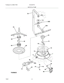 09 - Motor & Pump parts for Frigidaire Dishwasher GLD2451RDB0 from AppliancePartsPros.com