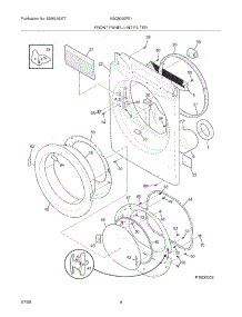 05 - Front Panel / Lint Filter parts for Frigidaire Dryer AGQ8000FE1 from AppliancePartsPros.com
