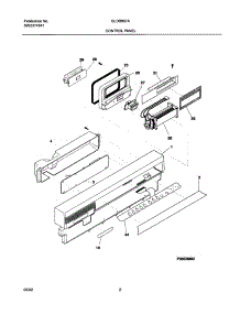 03 - Control Panel parts for Frigidaire Dishwasher GLDB957AB1 from AppliancePartsPros.com
