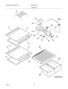 07 - Shelves parts for White Westinghouse Refrigerator WRT15MG4BW7 from AppliancePartsPros.com