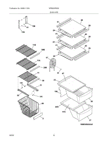 09 - Shelves parts for White Westinghouse Refrigerator WRS23MW3AWA from AppliancePartsPros.com