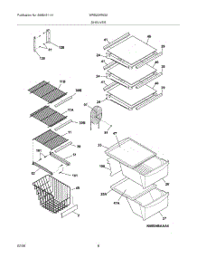 09 - Shelves parts for White Westinghouse Refrigerator WRS23MW3AQE from AppliancePartsPros.com