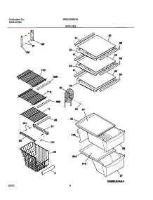 09 - Shelves parts for White Westinghouse Refrigerator WRS23MW3AQ5 from AppliancePartsPros.com