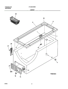 05 - Cabinet parts for Frigidaire Freezer FFC20C4CW0 from AppliancePartsPros.com
