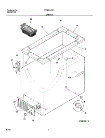 05 - Cabinet parts for Frigidaire Freezer FFC20K1CW1 from AppliancePartsPros.com