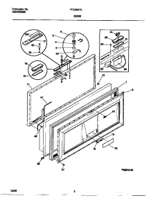 02 - Door parts for Frigidaire Freezer FFC20M7CW0 from AppliancePartsPros.com