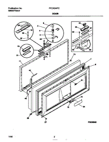 02 - Door parts for Frigidaire Freezer FFC20M7CW1 from AppliancePartsPros.com
