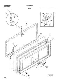 03 - Door parts for Frigidaire Freezer FFC25C8CW0 from AppliancePartsPros.com