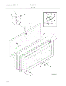 03 - Door parts for Frigidaire Freezer FFN15M5HWA from AppliancePartsPros.com