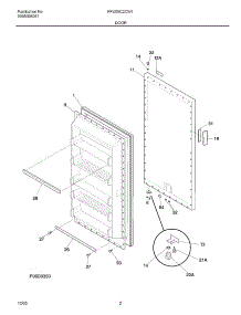 03 - Door parts for Frigidaire Freezer FFU09C2CW1 from AppliancePartsPros.com