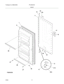 03 - Door parts for Frigidaire Freezer FFU09K0CW1 from AppliancePartsPros.com