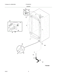 05 - Cabinet parts for Frigidaire Freezer FFU09K0CW1 from AppliancePartsPros.com