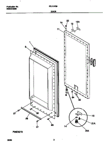 02 - Door parts for Frigidaire Freezer FFU11F0HW0 from AppliancePartsPros.com