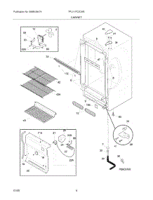05 - Cabinet parts for Frigidaire Freezer FFU11FC2CW3 from AppliancePartsPros.com