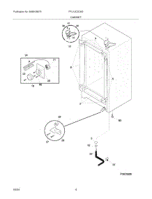 05 - Cabinet parts for Frigidaire Freezer FFU12C2CW2 from AppliancePartsPros.com
