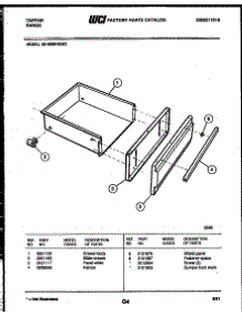 04 - Drawer Parts parts for Frigidaire Range 30-4990-00-02 from AppliancePartsPros.com