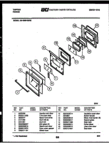05 - Door Parts parts for Frigidaire Range 30-4990-00-02 from AppliancePartsPros.com