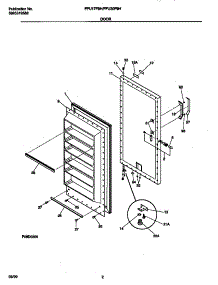 02 - Door parts for Frigidaire Freezer FFU20F9HW0 from AppliancePartsPros.com