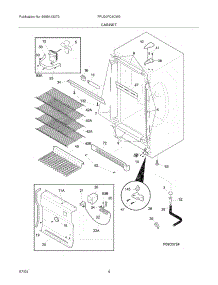 05 - Cabinet parts for Frigidaire Freezer FFU20FC4CW2 from AppliancePartsPros.com